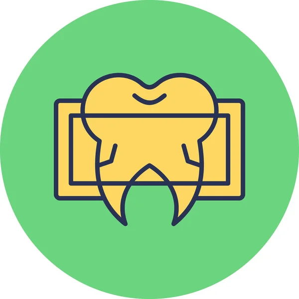 Dental Ray Modern Icon Vector Illustration — 스톡 벡터