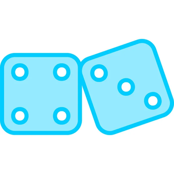 Dice Web Icon Simple Illustration — Stock Vector