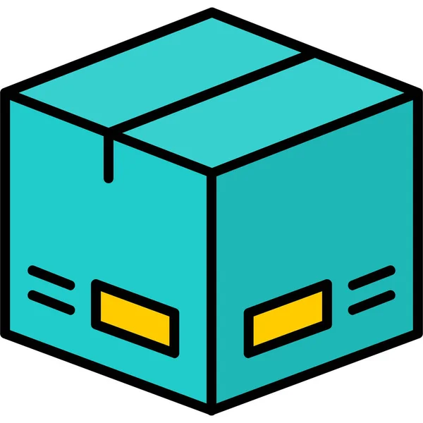 Caja Icono Web Ilustración Simple — Archivo Imágenes Vectoriales