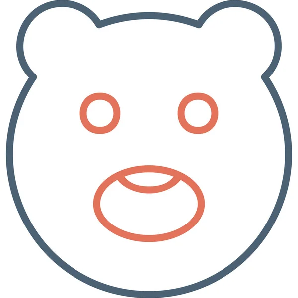 Ведмідь Простий Дизайн Піктограми Веб — стоковий вектор