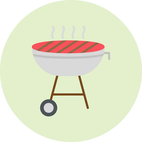 Barbacoa Parrilla Icono Del Vector Ilustración — Vector de stock