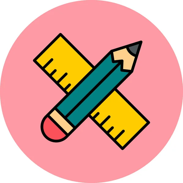 Vektorová Ilustrace Ikony Tužky — Stockový vektor