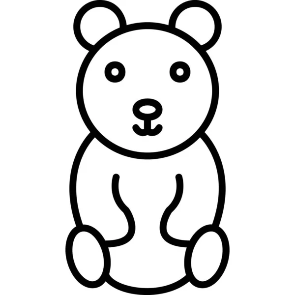 Teddybär Symbol Vektorillustration — Stockvektor