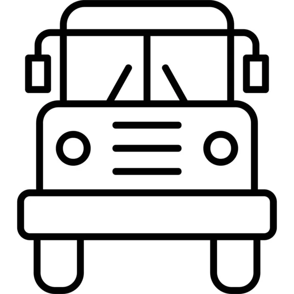 Современная Икона Школьного Автобуса Векторная Иллюстрация — стоковый вектор