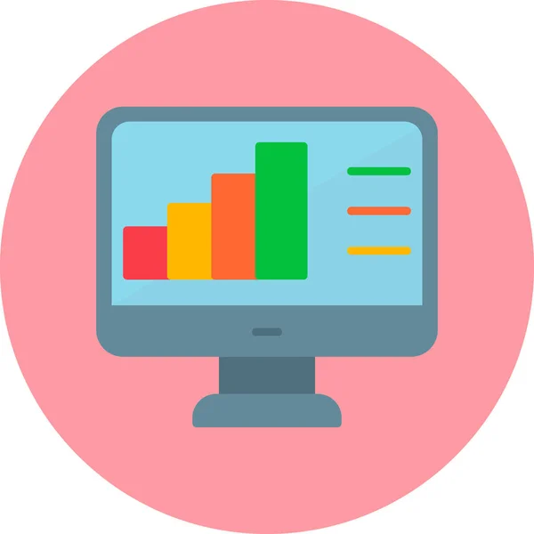 Gráfico Análisis Datos Ilustración Web Simple — Archivo Imágenes Vectoriales