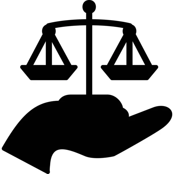 Adalet Hukuk Kavramının Vektör Simgesi — Stok Vektör