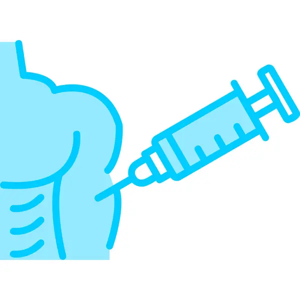 Простая Иллюстрация Иконки Вакцинации — стоковый вектор
