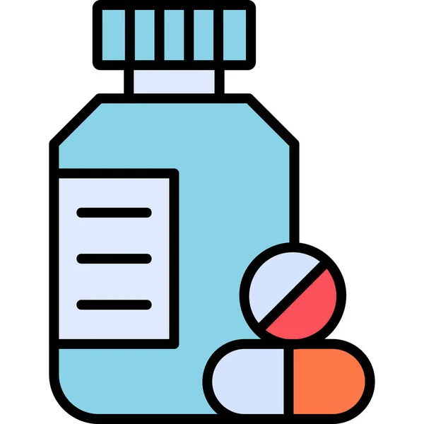 Ilustrasi Vektor Ikon Medicaments - Stok Vektor