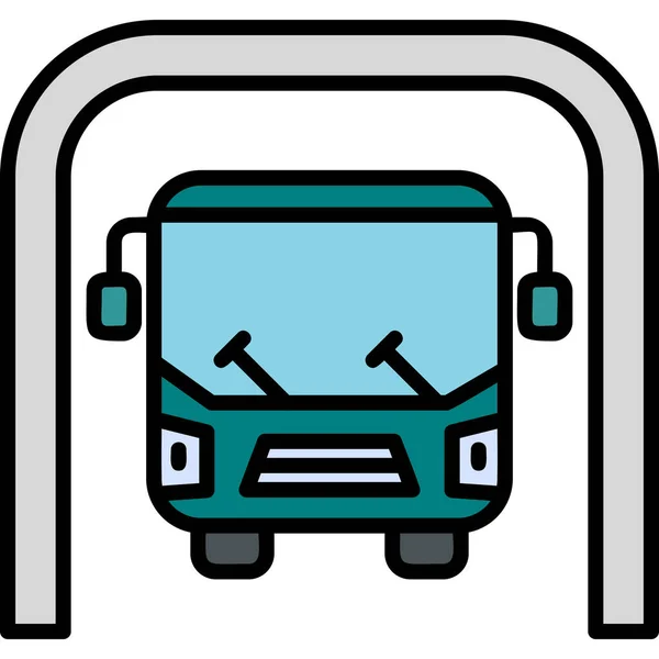 Otobüs Yeraltı Modern Simgesi Vektör Illüstrasyonu — Stok Vektör
