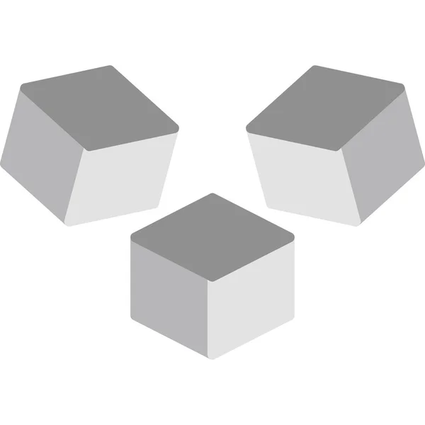 Cubos Icono Web Ilustración Simple — Archivo Imágenes Vectoriales