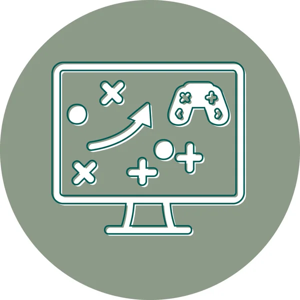 Illustration Vectorielle Icône Web Game Plan — Image vectorielle