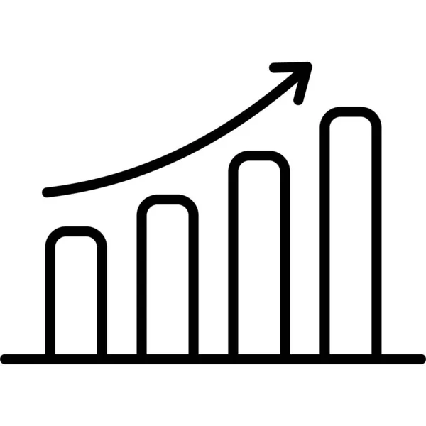 Bar Chart Web Icon Simple Design — Stockvector