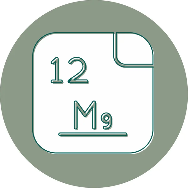 Magnesium Een Scheikundig Element Met Het Symbool Atoomnummer Het Een — Stockvector