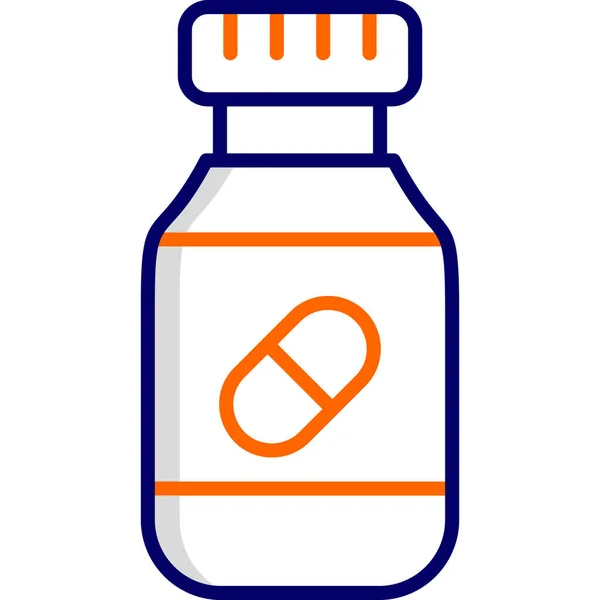 Píldoras Médicas Icono Ilustración Simple — Vector de stock