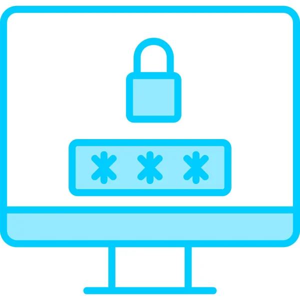 Security Web Icon Simple Illustration Lock Screen — Stock Vector