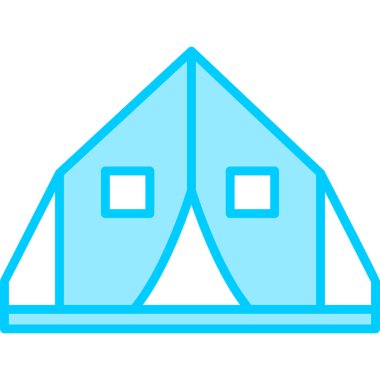 Çadır modern simge, vektör çizimi