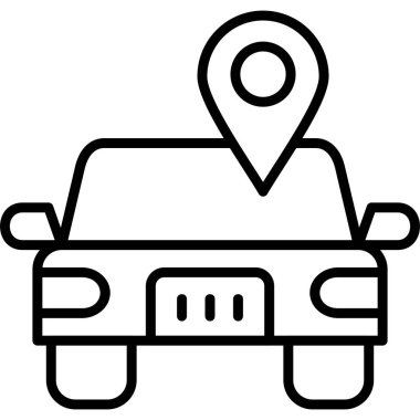 Car Location pin. web icon simple illustration