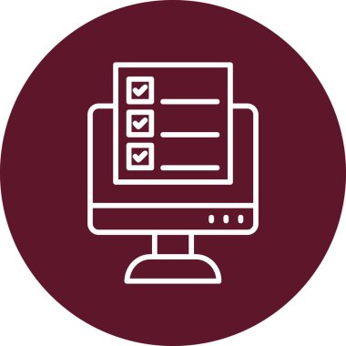 Sınav simgesi, modern tasarım illüstrasyonu