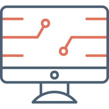 Bilgisayar ekranı. vektör illüstrasyonu