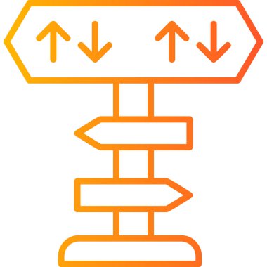 İşaret direği web simgesi. Basit resimleme