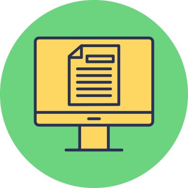 Çevrimiçi test modern simgesi, vektör illüstrasyonu