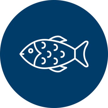 Balık. Web simgesi basit illüstrasyon