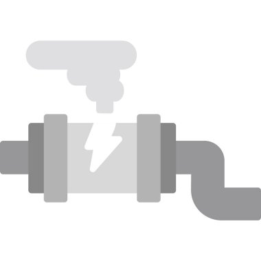 Gaz Sızıntısı vektör illüstrasyonu