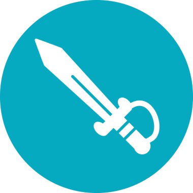 Kılıç. Web simgesi basit illüstrasyon 