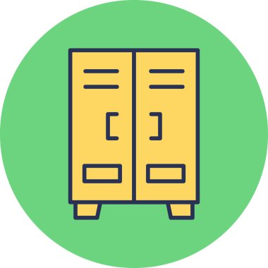 Dolaplar modern simge, vektör illüstrasyonu