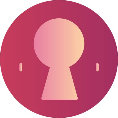 Anahtar deliği. Web simgesi vektör illüstrasyonu