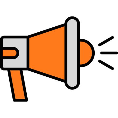 Megafon ikonu vektör illüstrasyonu