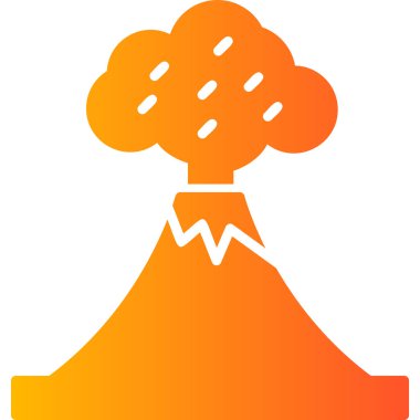 Yanardağ. Web simgesi basit illüstrasyon 