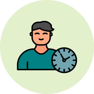 vector illustration of time management modern icon in design