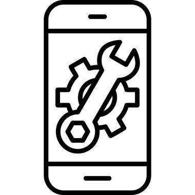 graphic illustration of Mobile Setting, cogs 