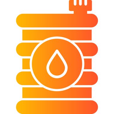 oil barrel icon. orange illustration of gas vector symbol.
