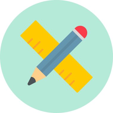 kalem ve cetvel kutsal kişilerin resmi, vektör çizim