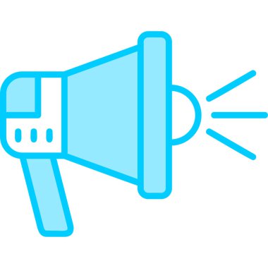 Megafon. Web simgesi basit illüstrasyon