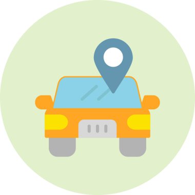 Car Location pin. web icon simple illustration