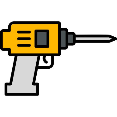 Matkap simgesi, modern tasarım illüstrasyonu