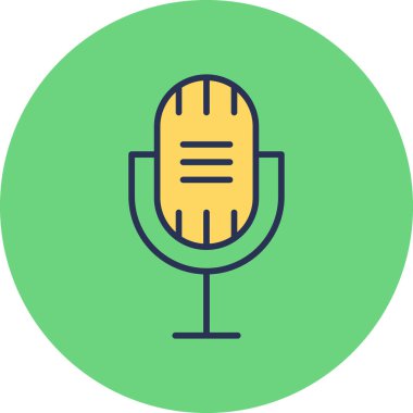 mikrofon simgesi vektör illüstrasyonu