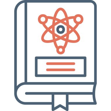 Fizik kitabı modern simge, vektör illüstrasyonu