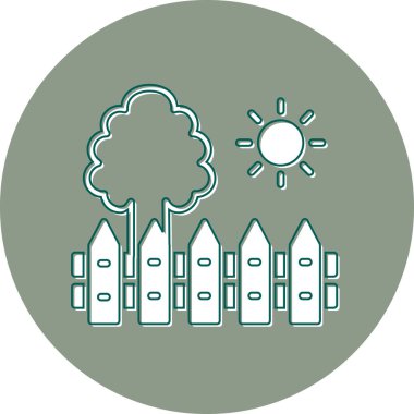 çit ağ simgesi basit vektör çizimi