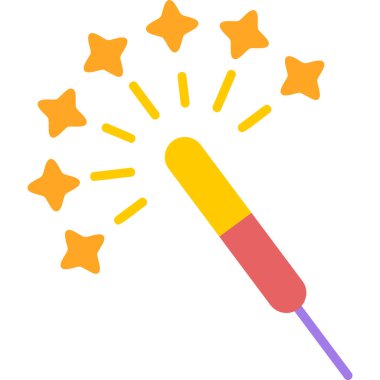 Firecracker simgesi, modern tasarım illüstrasyonu