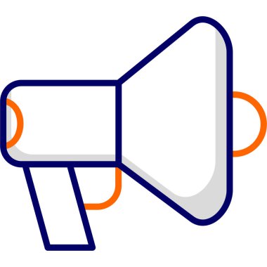 Megafon ikonu vektör illüstrasyonu