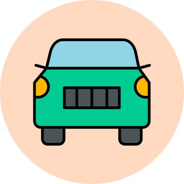 - Araba. Web simgesi basit illüstrasyon