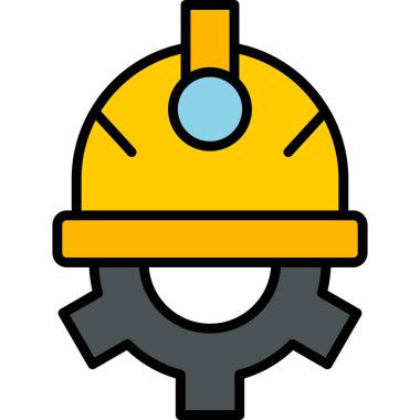 Miğfer. Web simgesi basit illüstrasyon 