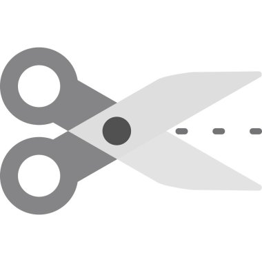 Makas. Web simgesi basit illüstrasyon