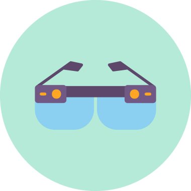 Akıllı Gözlük, illüstrasyon, beyaz arkaplan üzerindeki vektör.