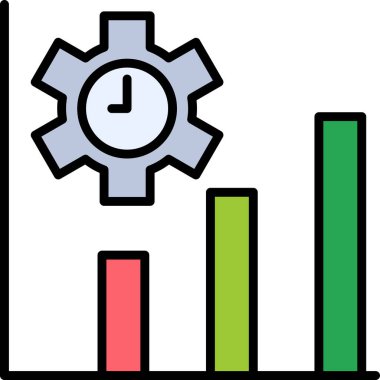 Üretkenlik modern simgesi, vektör illüstrasyonu 