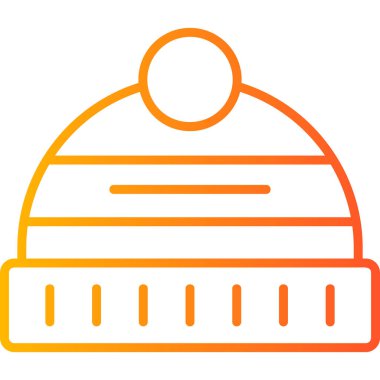 Kış Şapkası. Web simgesi basit illüstrasyon